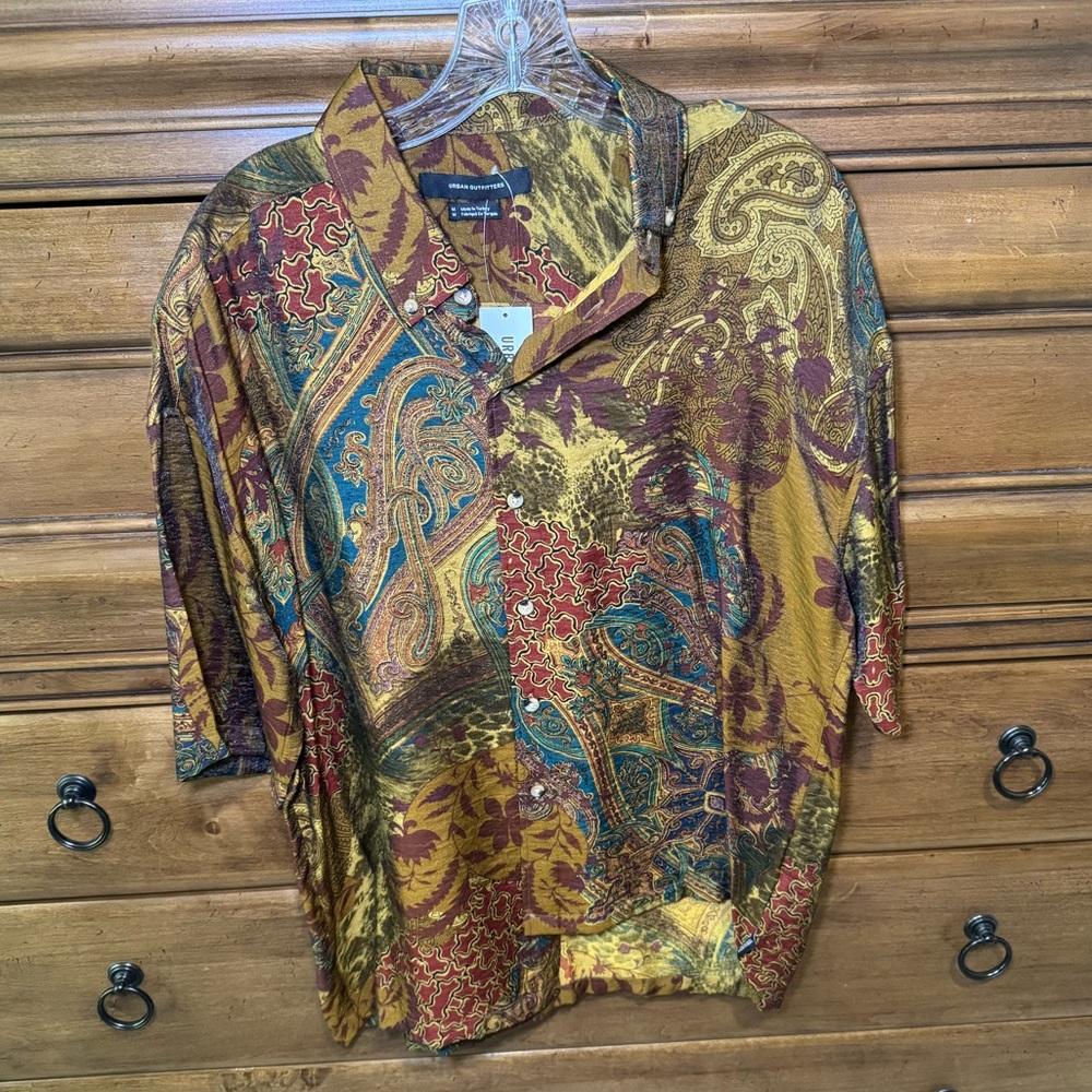 Vintage Paisley Men's Shirt - Multicolor